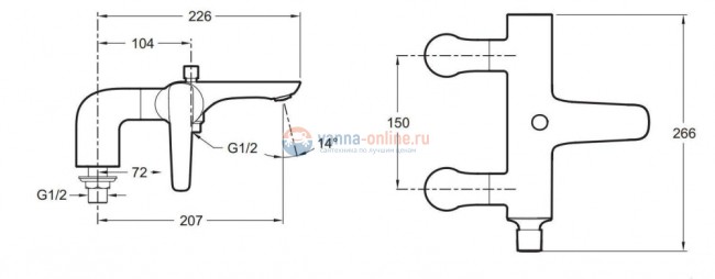 Смеситель Jacob Delafon Alleo+ E72320-CP для ванны, на деку Смеситель Jacob Delafon Alleo+ E72320-CP для ванны, на деку