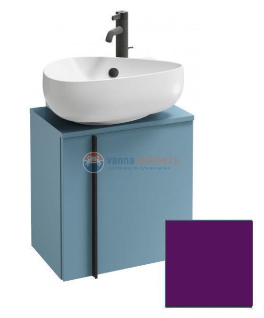 Тумба под раковину Jacob Delafon Nouvelle Vague 45 см, EB3045D-M63, цвет сливовый матовый, правая