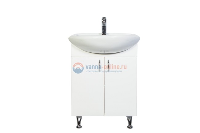 Тумба с раковиной Orange Роса 60 см, напольная, цвет - белый