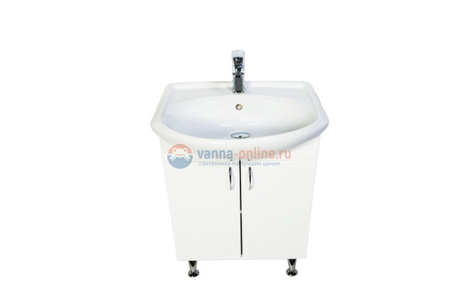 Тумба с раковиной Orange Роса 60 см, напольная, цвет - белый