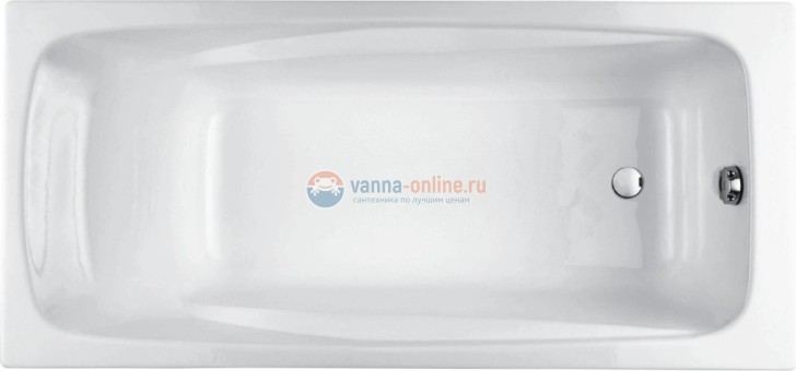 Чугунная ванна Jacob Delafon Repos E2904-00 180x85, без отверстий для ручек