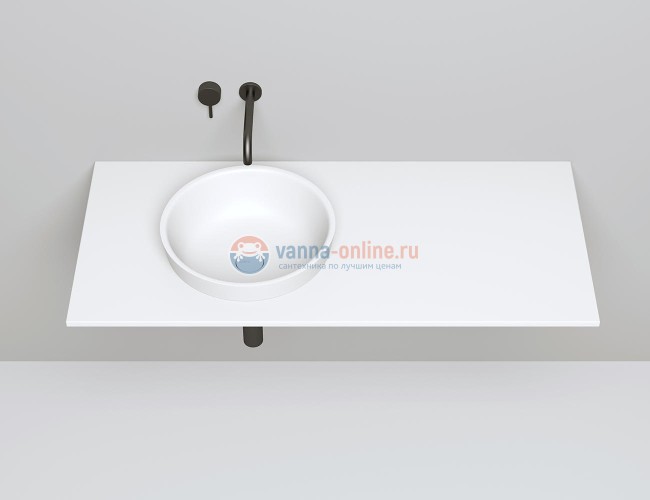 Раковина полувстраиваемая Salini Marea 03, 41,5 x 41,5 x 16 см, из материала Solix, белая матовая 1802203M Раковина полувстраиваемая Salini Marea 03, 41,5 x 41,5 x 16 см, из материала Solix, белая матовая 1802203M