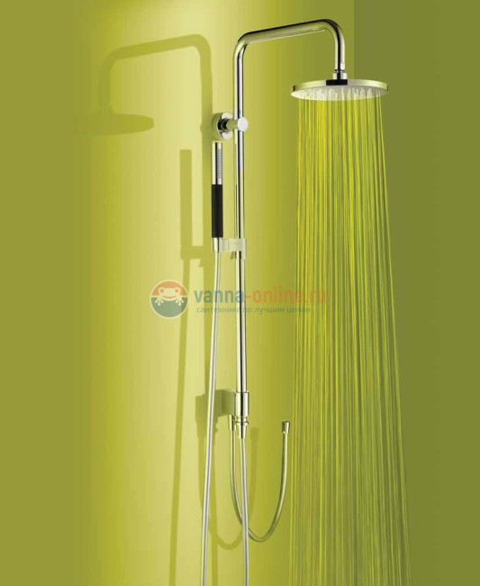 Душевой гарнитур Jacob Delafon Eo E11715-CP, хром, с круглым верхним душем, ø 200 мм Душевой гарнитур Jacob Delafon Eo E11715-CP, хром, с круглым верхним душем, ø 200 мм