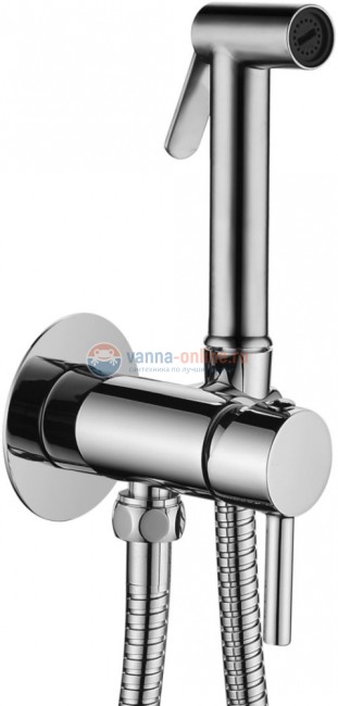 Гигиенический душ Paffoni Tweet Round ZDUP110CR со смесителем и внутренней частью, хром