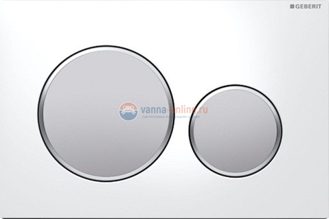Клавиша Geberit Sigma Type 20 115.882.KL.1, пластик, белый/матовый хром