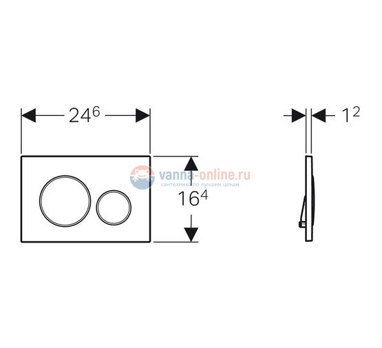 Клавиша Geberit Sigma Type 20 115.882.KL.1, пластик, белый/матовый хром