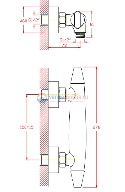 Смеситель Orange Lotos M32-200cr для душа, хром Смеситель Orange Lotos M32-200cr для душа, хром