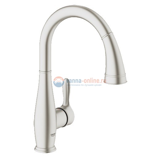 Смеситель Grohe Parkfield 30215DC0 для кухонной мойки, суперсталь Смеситель Grohe Parkfield 30215DC0 для кухонной мойки, суперсталь