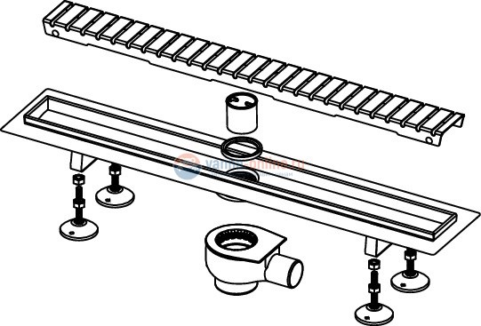 Душевой лоток TECE TECElinus 15100079, 70 см с решеткой straight