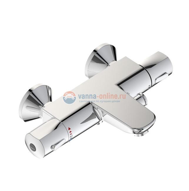 Смеситель Vidima ВИ-СТАЙЛ (V-STYLE) A6194AA для ванны и душа, термостатический, хром Смеситель Vidima ВИ-СТАЙЛ (V-STYLE) A6194AA для ванны и душа, термостатический, хром