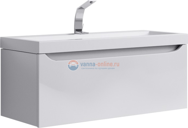 Тумба с раковиной Aqwella Verona 1000 Ver.01.10/W, белый