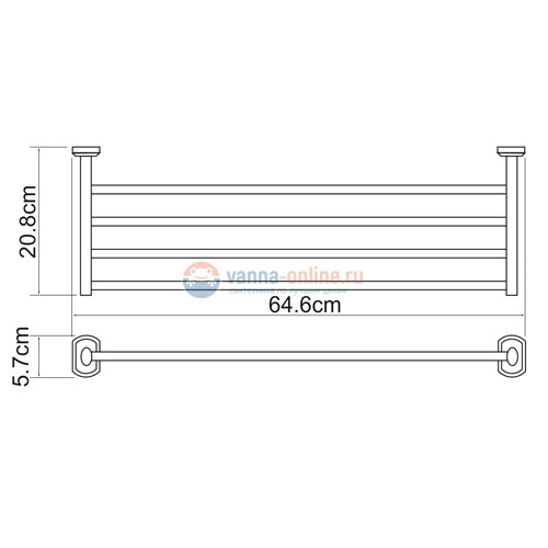 Полка для полотенец WasserKRAFT Oder 3011 Полка для полотенец WasserKRAFT Oder 3011