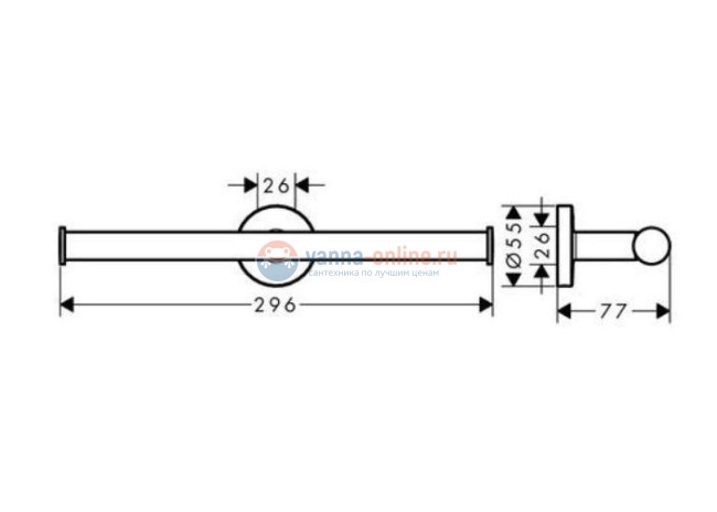 Держатель туалетной бумаги Hansgrohe Logis 41717000 двойной