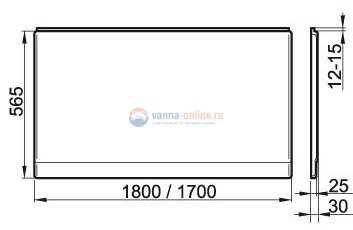 Панель передняя Ravak Campanula 180 см, белая Панель передняя Ravak Campanula 180 см, белая