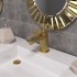 Смеситель для раковины Paini Nove с донным клапаном, матовое золото PVD