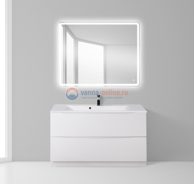 Тумба под раковину BelBagno Marino MARINO-1000-2C-PIA-BL-P, 100 х 44.5 х 80 см, Bianco Lucido - белый глянец