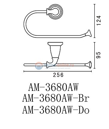 Полотенцедержатель Art&Max Bianchi (Бьянки) AM-3680AW-Do, золото Полотенцедержатель Art&Max Bianchi (Бьянки) AM-3680AW-Do, золото