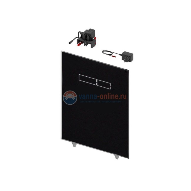 Панель смыва TECElux 9650003 с сенсорным блоком управления, стекло черное