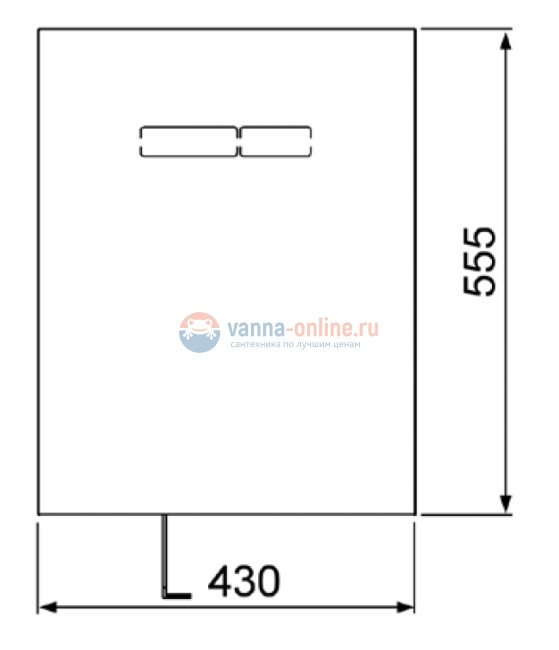 Панель смыва TECElux 9650003 с сенсорным блоком управления, стекло черное