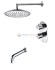 Душевая система WasserKRAFT A15030 Thermo, скрытый монтаж, хром Душевая система WasserKRAFT A15030 Thermo, скрытый монтаж, хром