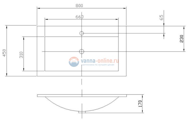 Раковина Акватон Премьер 80 М, 1A702831PR010, круглый слив Раковина Акватон Премьер 80 М, 1A702831PR010, круглый слив