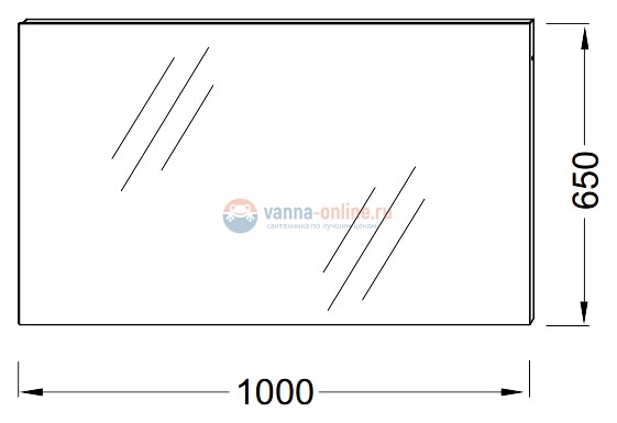 Зеркало Jacob Delafon Ola EB1099 100 см