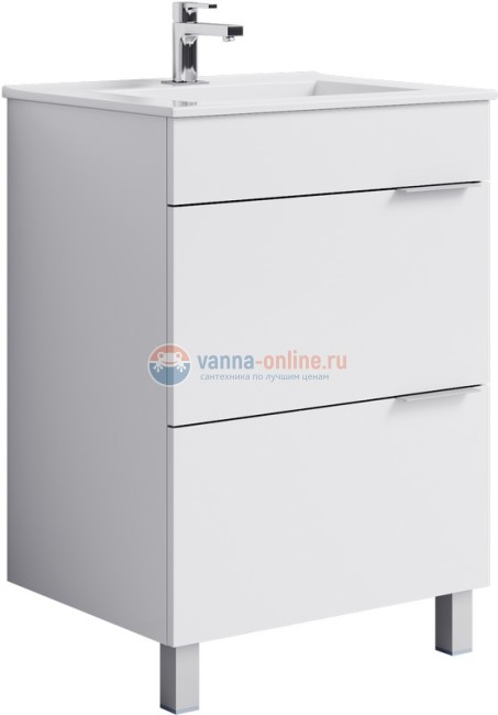 Тумба с раковиной Aqwella Бриг 60 Br.01.06/2/W, белый Тумба с раковиной Aqwella Бриг 60 Br.01.06/2/W, белый