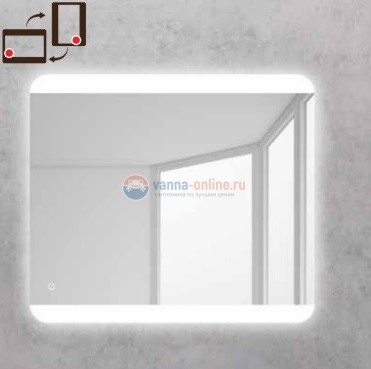 Зеркало BelBagno SPC-CEZ-800-700-LED-TCH 80 x 70 см со встроенным светильником и сенсорным выключателем