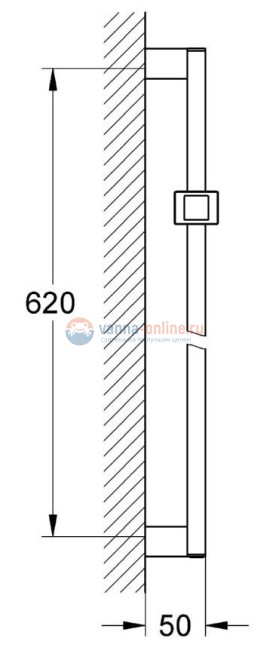 Душевая штанга Grohe Euphoria Cube 27892000 Душевая штанга Grohe Euphoria Cube 27892000
