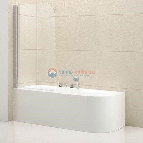 Шторка для ванны Cezares ECO-V-1-80/140-Cr, 80х140 см Шторка для ванны Cezares ECO-V-1-80/140-Cr, 80х140 см