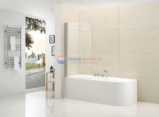 Шторка для ванны Cezares ECO-V-1-80/140-Cr, 80х140 см Шторка для ванны Cezares ECO-V-1-80/140-Cr, 80х140 см