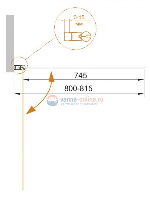 Шторка для ванны Cezares ECO-V-1-80/140-Cr, 80х140 см Шторка для ванны Cezares ECO-V-1-80/140-Cr, 80х140 см