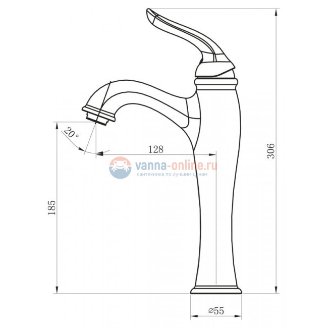Смеситель для раковины BelBagno Tiffani TIF-LMC-CRM Смеситель для раковины BelBagno Tiffani TIF-LMC-CRM