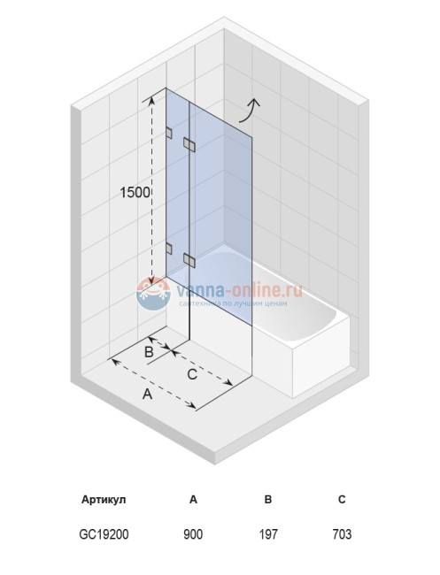 Шторка для ванны Riho Scandic S109 90 x 150 GC19200 универсальная Шторка для ванны Riho Scandic S109 90 x 150 GC19200 универсальная