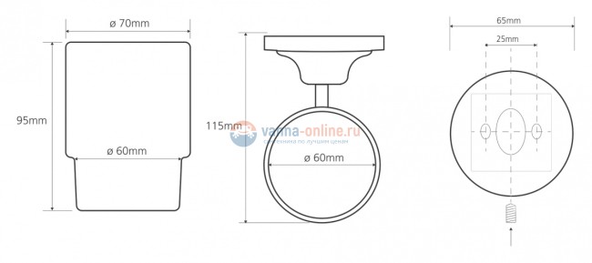 Стакан для зубных щеток Bemeta Retro 144210018 7 x 11.5 x 9.5 см, хром/золото Стакан для зубных щеток Bemeta Retro 144210018 7 x 11.5 x 9.5 см, хром/золото