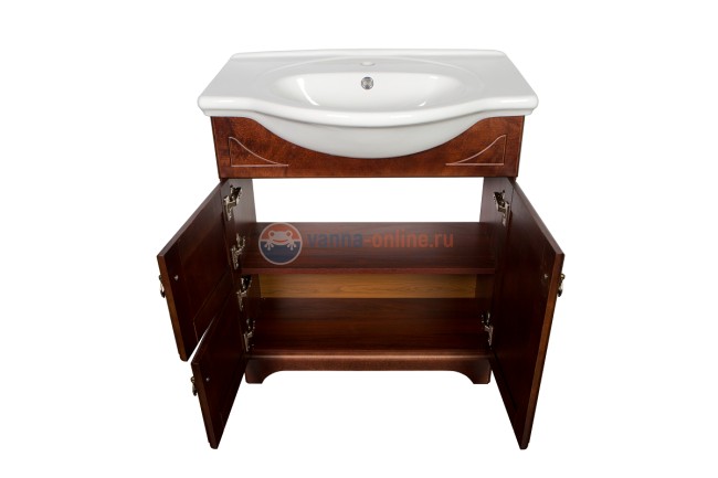 Тумба с раковиной Orange Классик 75 см, напольная, орех