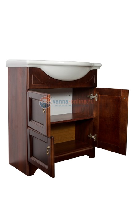 Тумба с раковиной Orange Классик 75 см, напольная, орех