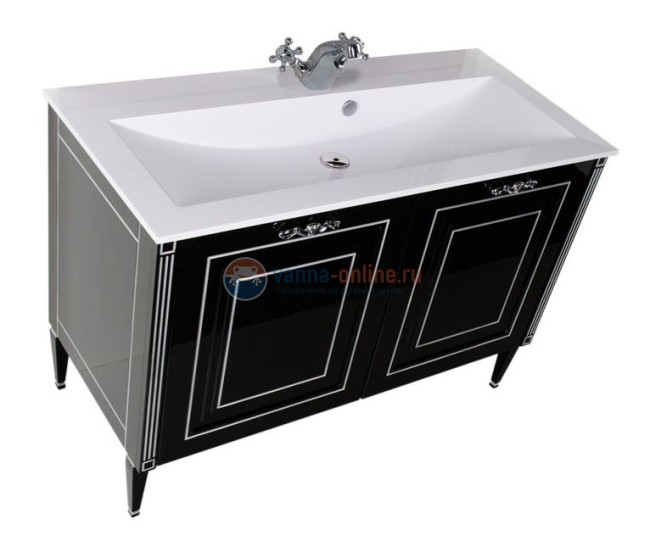 Тумба под раковину Aquanet Паола 120 00181763, цвет белый патина-серебро Тумба под раковину Aquanet Паола 120 00181763, цвет белый патина-серебро