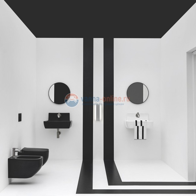 Биде подвесное 520х340мм. AXA White Jam, черный матовый