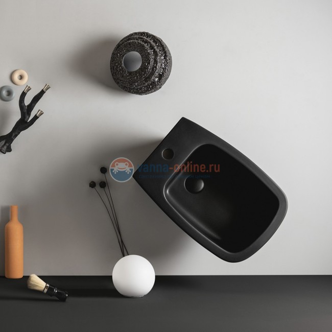 Биде подвесное 520х340мм. AXA White Jam, черный матовый