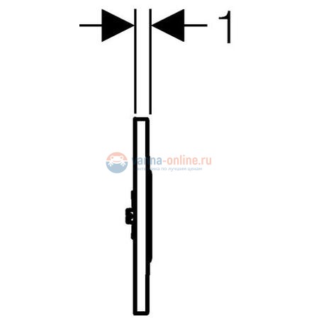 Клавиша смыва Geberit Sigma Type 10 116.035.KH.1 HyTroniс для писсуара, глянцевый хром, питание от батареи