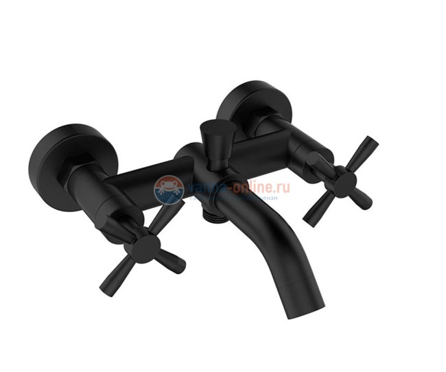 Смеситель Orange Mia M34-300B для ванны с душевым гарнитуром, черный Смеситель Orange Mia M34-300B для ванны с душевым гарнитуром, черный