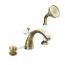 Смеситель для ванны и душа на 4 отверстия Rav-Slezak Labe L569.5PSM, бронза/белый