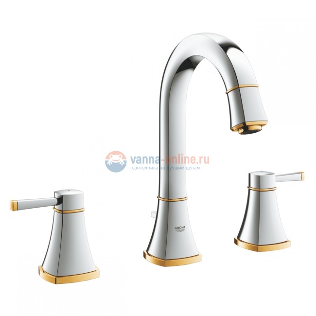 Смеситель Grohe Grandera 20389IG0 для раковины, хром/золото Смеситель Grohe Grandera 20389IG0 для раковины, хром/золото
