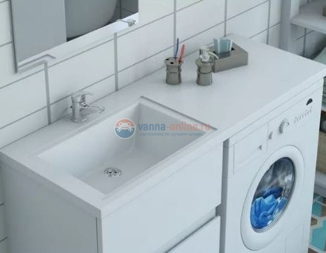 Раковина Эстет Даллас 120 ФР-00001490, левая с кронштейном, 120.2 х 48.2 х 14.5 см