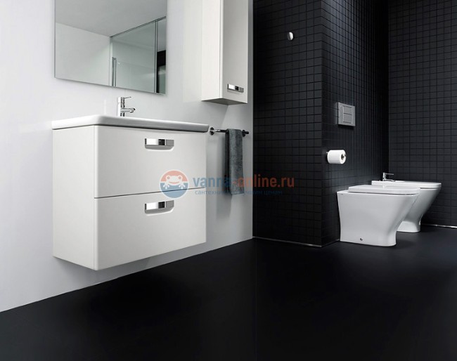 Тумба под раковину Roca The Gap 60 ZRU9302734, цвет белый матовый