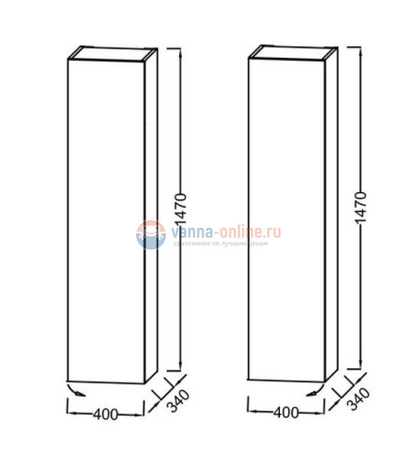 Пенал Jacob Delafon 40 см, EB1850-N18, меламин, белый Пенал Jacob Delafon 40 см, EB1850-N18, меламин, белый