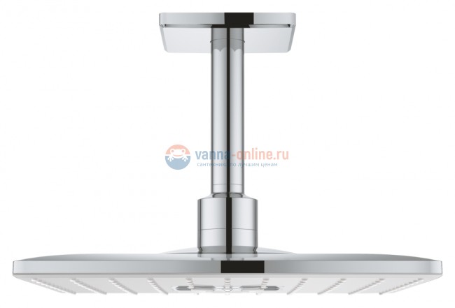 Верхний душ Grohe Rainshower SmartActive Cube 310 26481LS0, 2 режима струи, белый