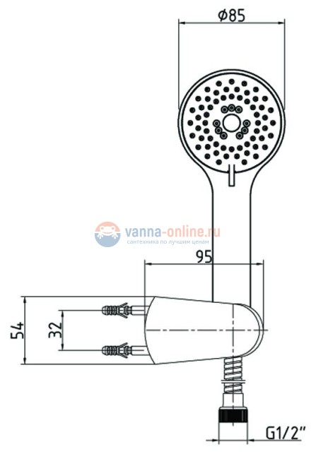 Душевой гарнитур E.C.A Nita 102117338EX