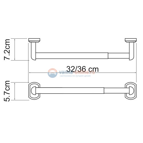 Держатель для бумажных полотенец WasserKRAFT Oder K-3091, 32см Держатель для бумажных полотенец WasserKRAFT Oder K-3091, 32см